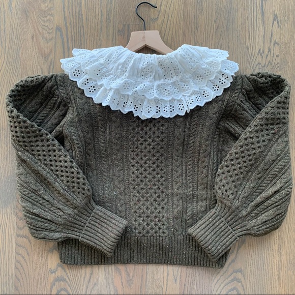 NWT Sea New York Melanie Cardigan in Army Green Size Small - Picture 10 of 11